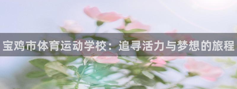 尊龙官方正版app五金厂：宝鸡市体育运动学校：追寻活